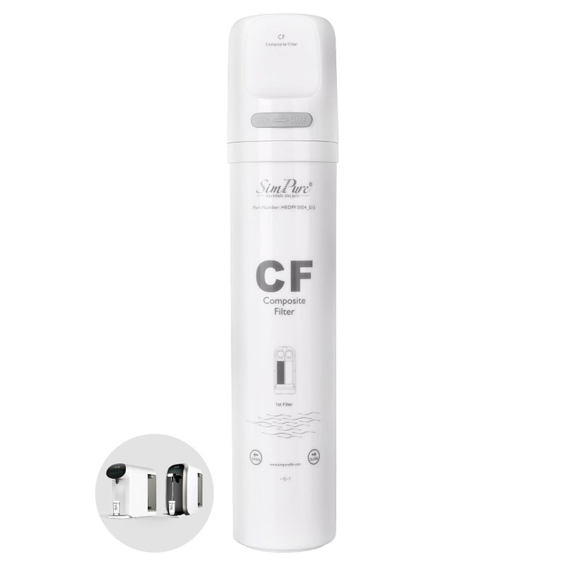 سيمبيور خرطوشة بديلة لفلتر CF من سلسلة SimPure Y7/Y7P لـ SimPure Y7، Y7P-W، Y7P-BW، خرطوشة بديلة لمدة 6 أشهر (عبوة واحدة) - Image 1